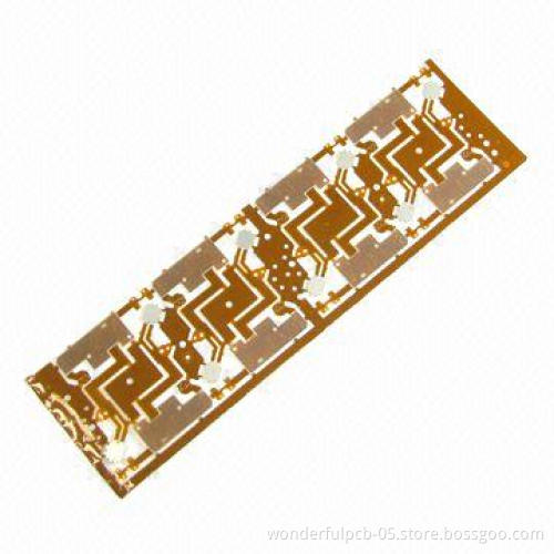 Single-sided Flexible PCB with 1oz/1.4mm Copper/Board Thickness, 0.3mm Line Width and 0.2mm Size